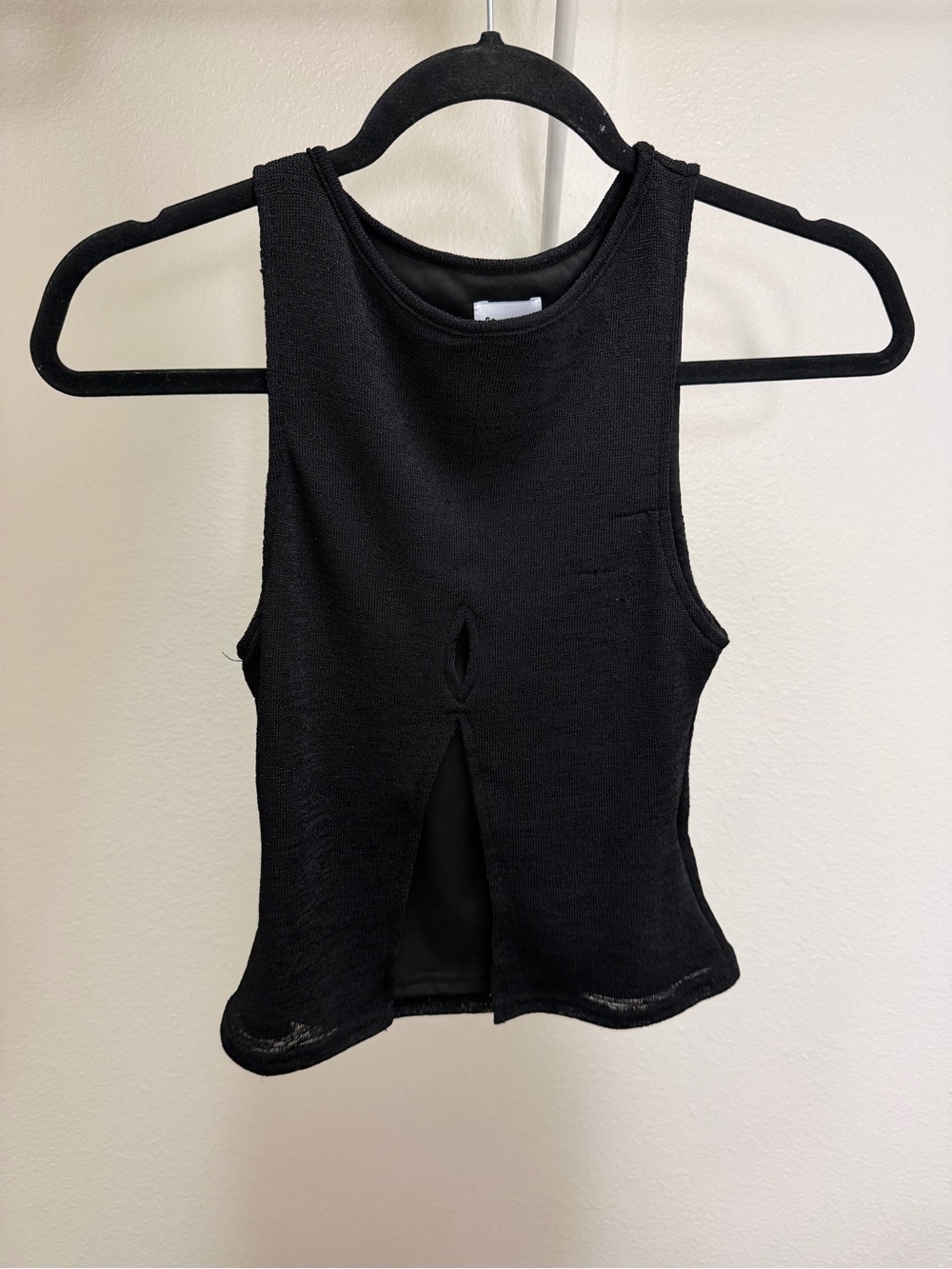 Princess Polly  Sleeveless Knit Tank Top with Front Slit